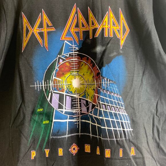1983 DEF LEPPARD Pyromania Rock Till We Drop Tour single stitch tee shirt LARGE - Picture 1 of 7